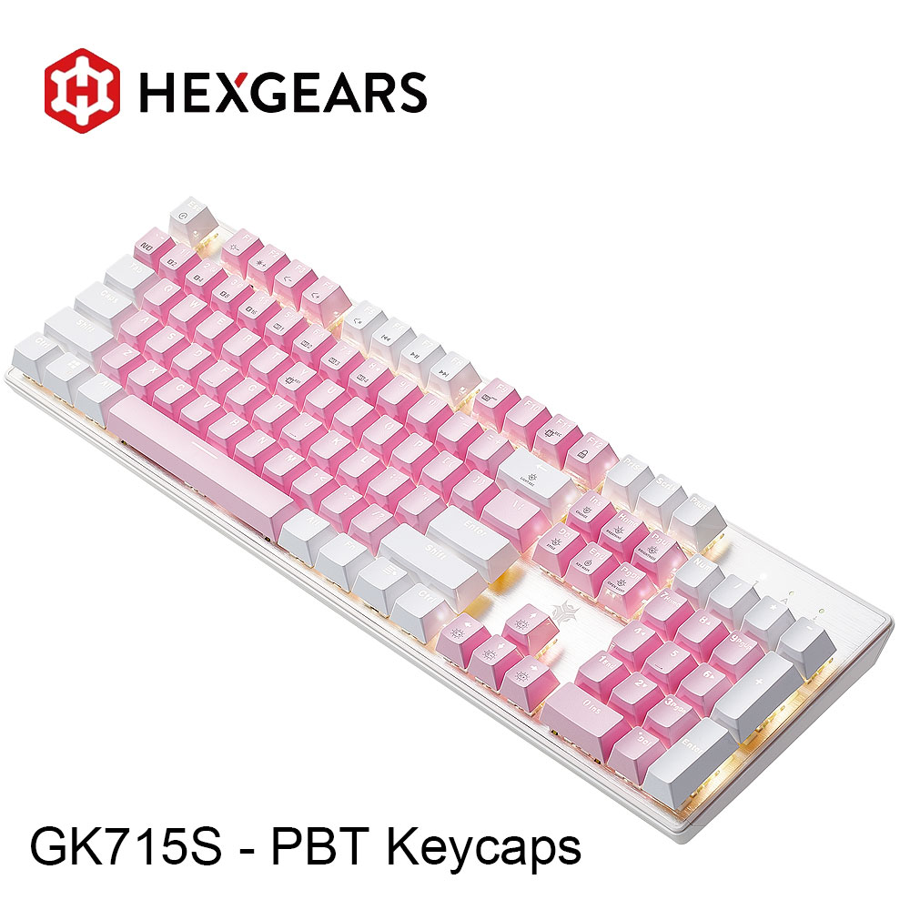 Pc Gaming Pink - Teclado mecánico HEXGEARS GK715S, 104 teclas,