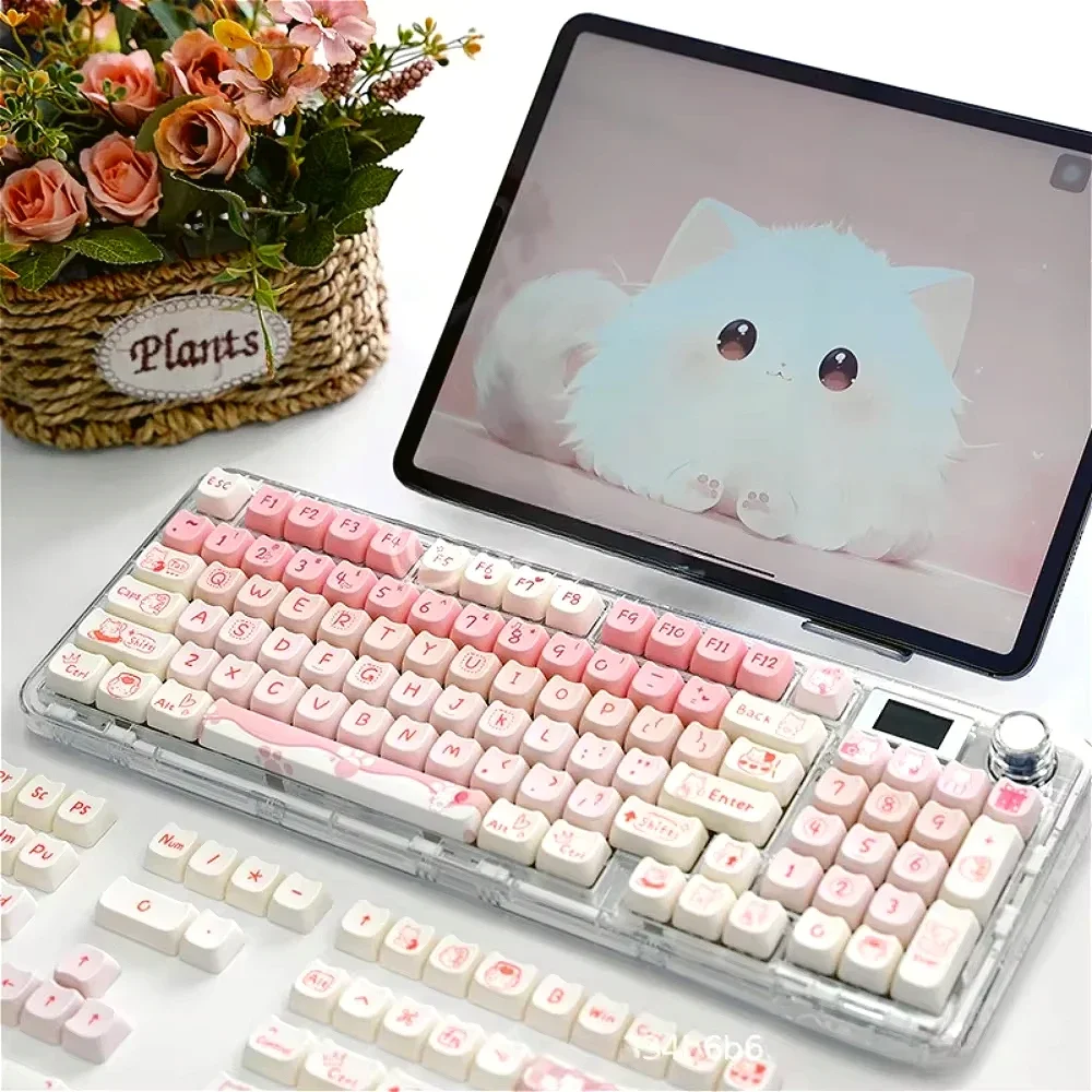 Juego de teclas de gatito rosa - Pc Gaming Pink reseña y precio