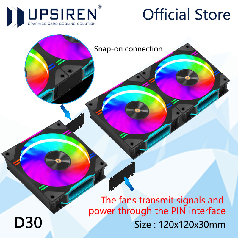 UPSIREN D30 120X120X30mm venti - Pc Water Cooling reseña y precio